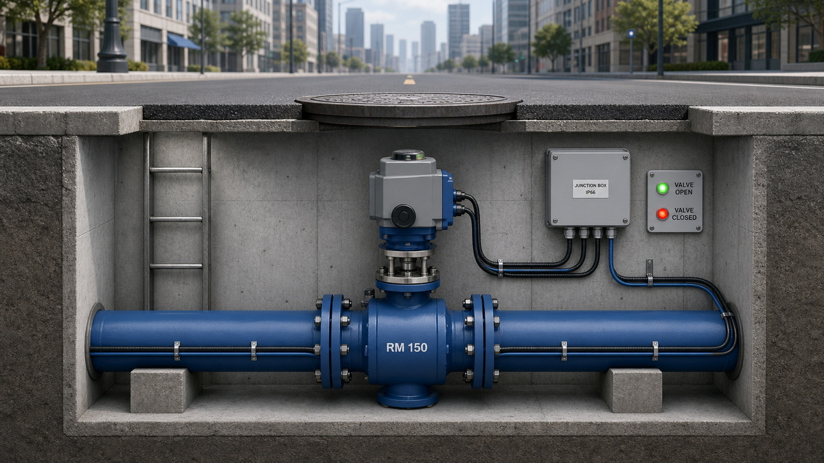 Municipal Pipeline Valve Chamber With Automation Municipal Pipeline Valve Chamber With Automation