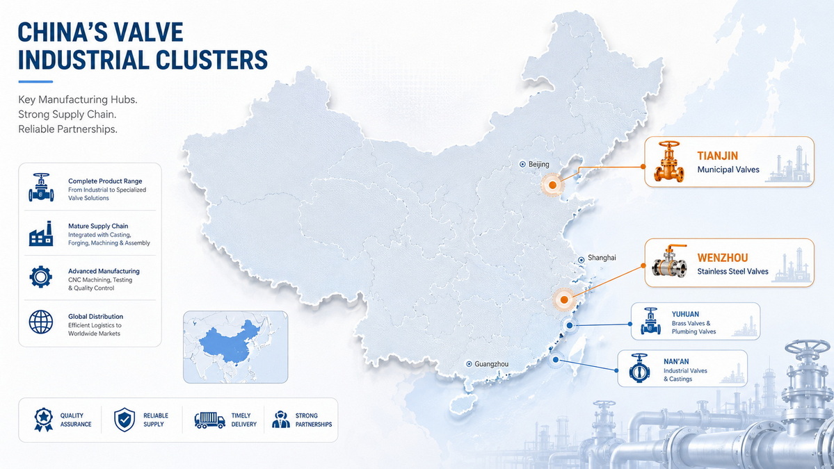 China Valve Industrial Clusters Map