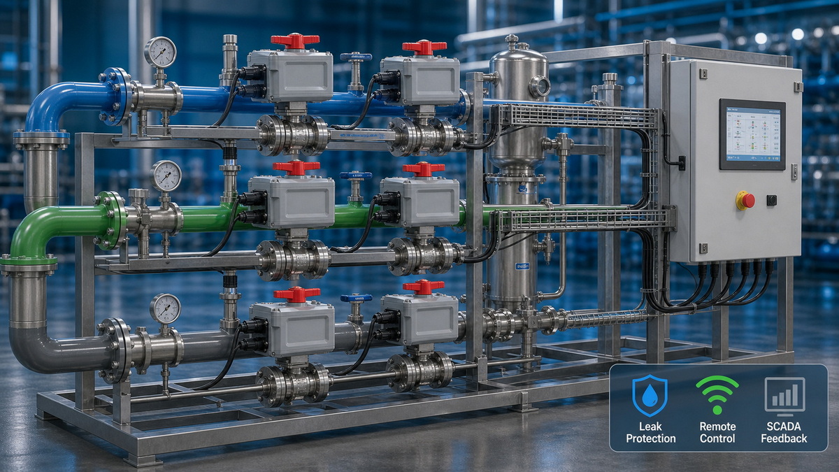Water Treatment Ball Valve Automation Skid Water Treatment Ball Valve Automation Skid