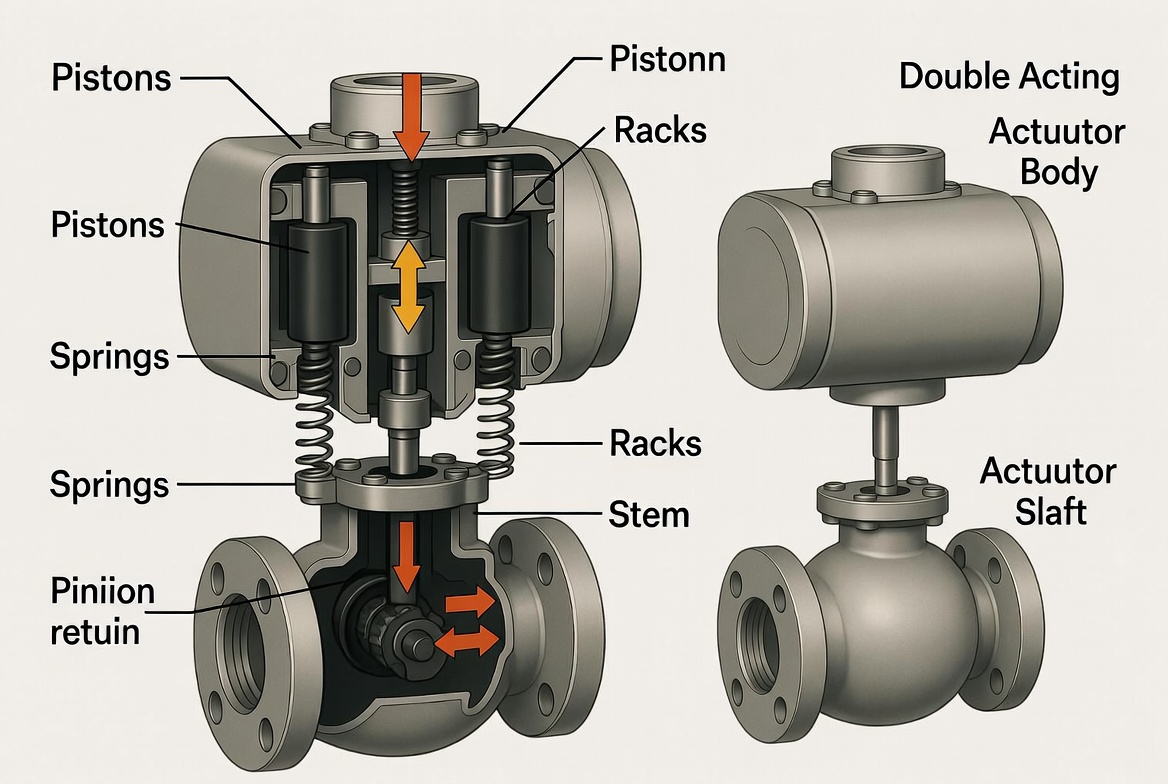 Rack And Pinion Actuator Cutaway Rack And Pinion Actuator Cutaway
