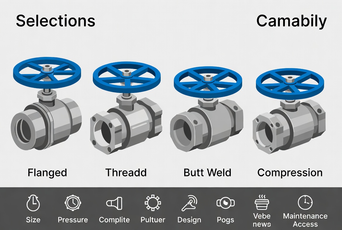 Ball Valve Connection Overview Infographic Ball Valve Connection Overview Infographic