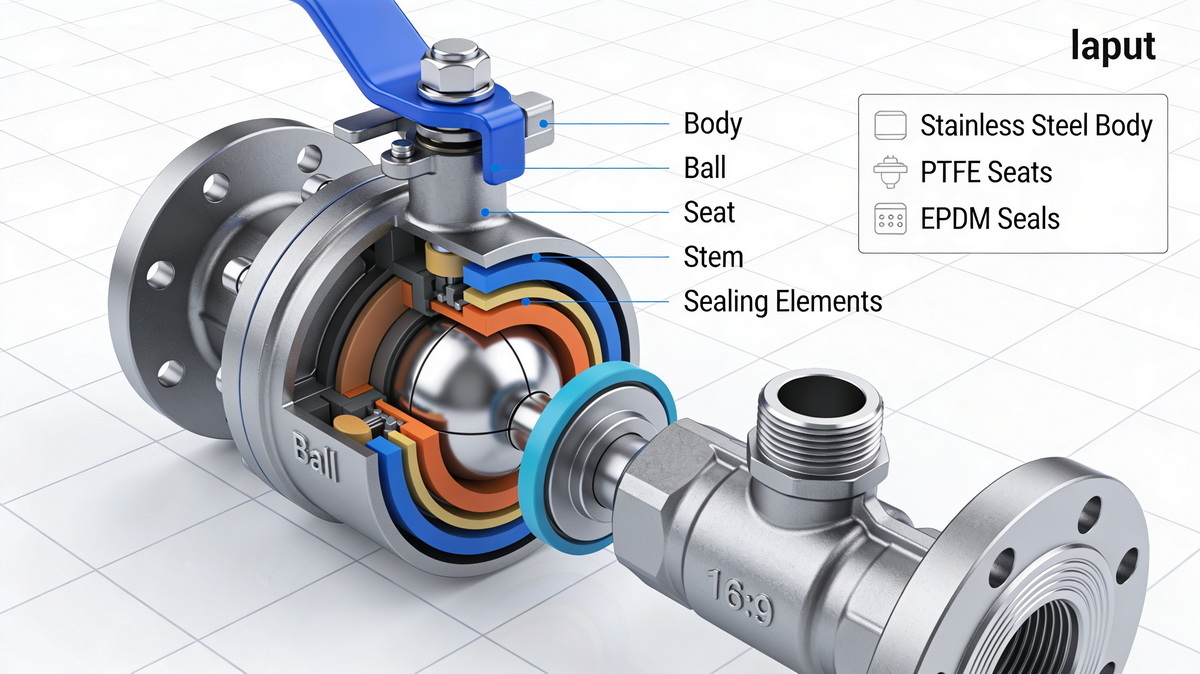 Ball Valve Cutaway And Key Components