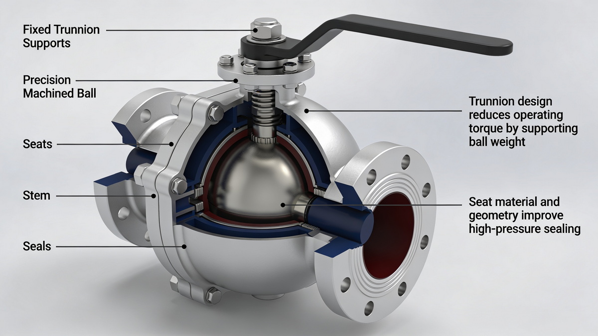 Trunnion Mounted Ball Valve Cutaway