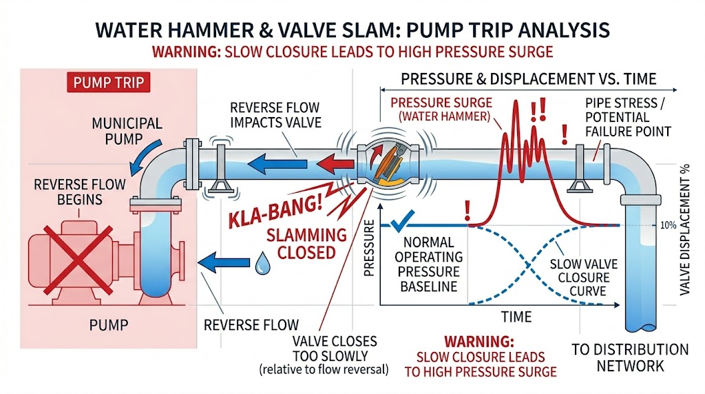 Water Hammer Surge From Check Valve Closure