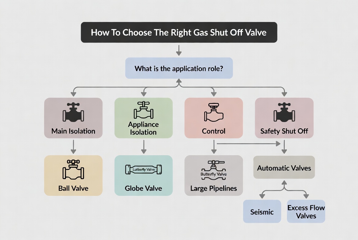 Gas Shut Off Valve Selection Flowchart
