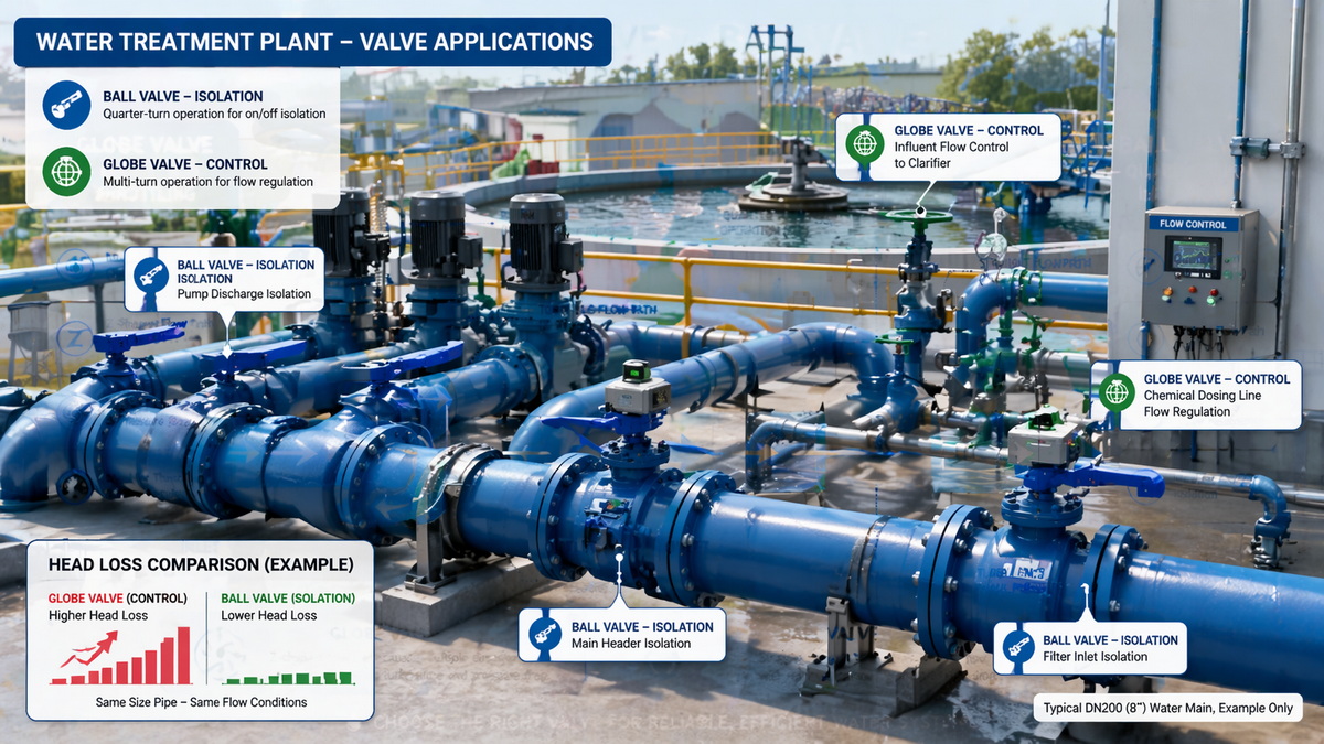 Water Treatment Plant Valve Application Scene