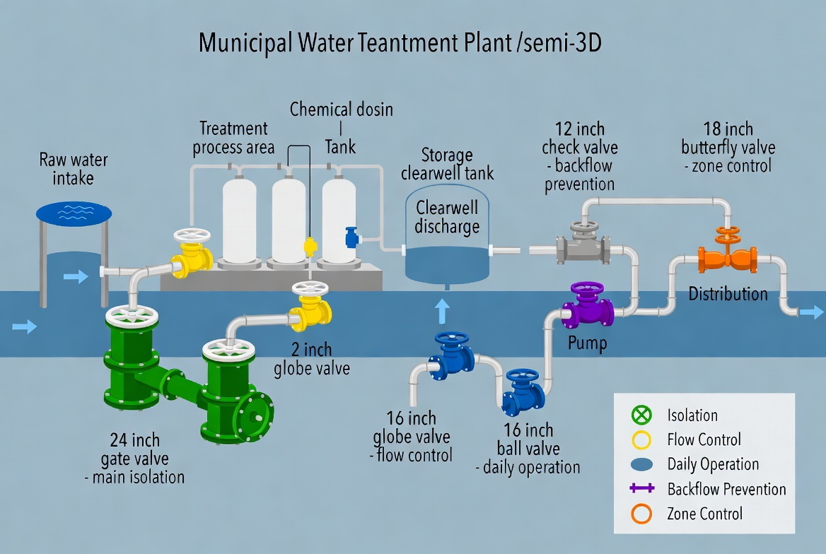 Complete Water Treatment Facility Valve Selection Guide