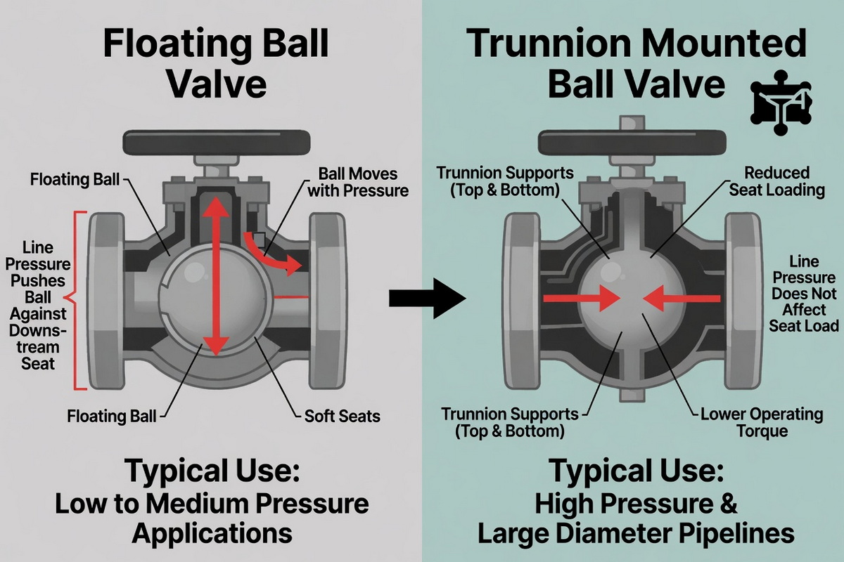Floating And Trunnion Ball Valve Comparison