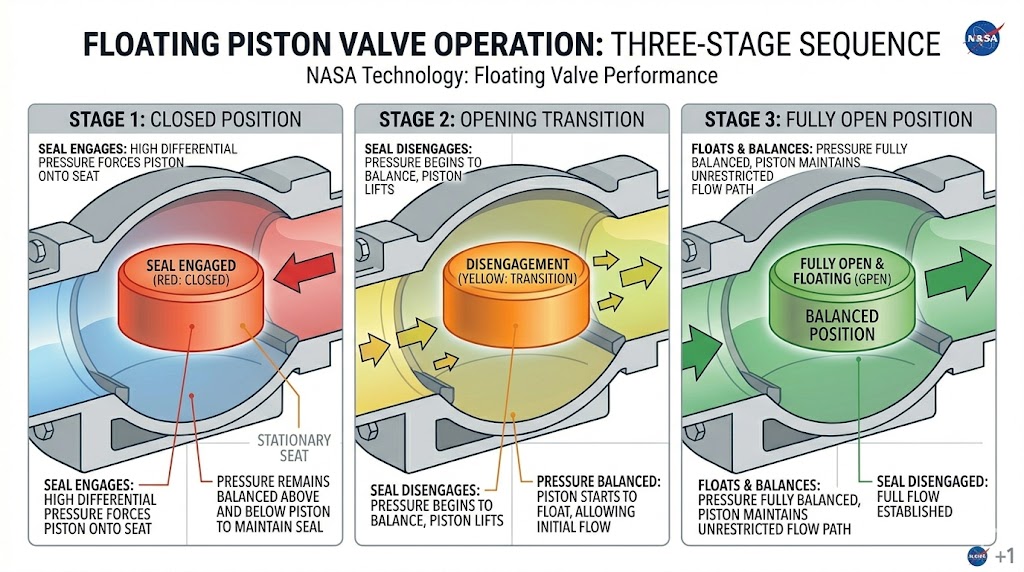Floating Piston Valve Operation Sequence