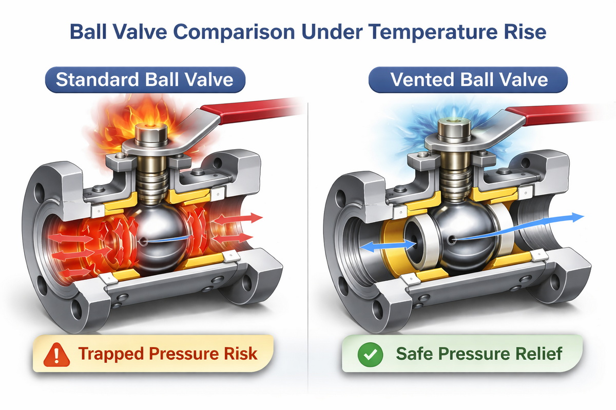 Vented Vs Standard Ball Valve Cavity Pressure