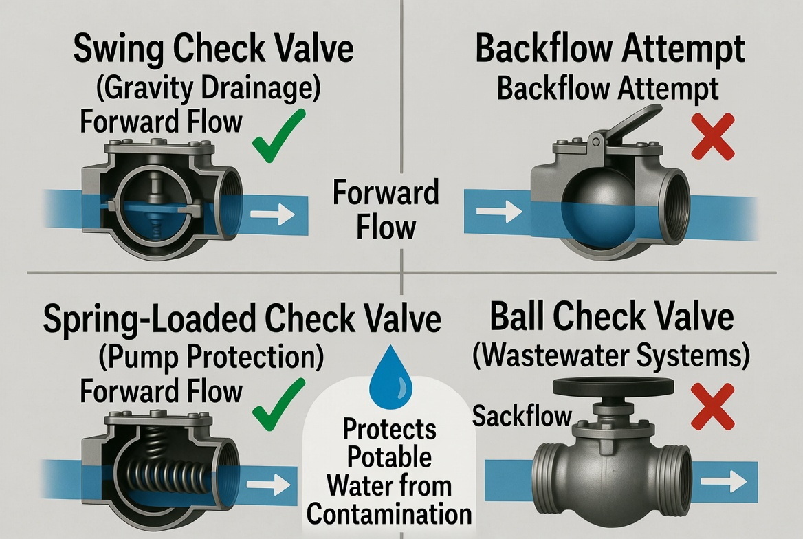 Check Valve Types and Backflow Prevention Mechanism