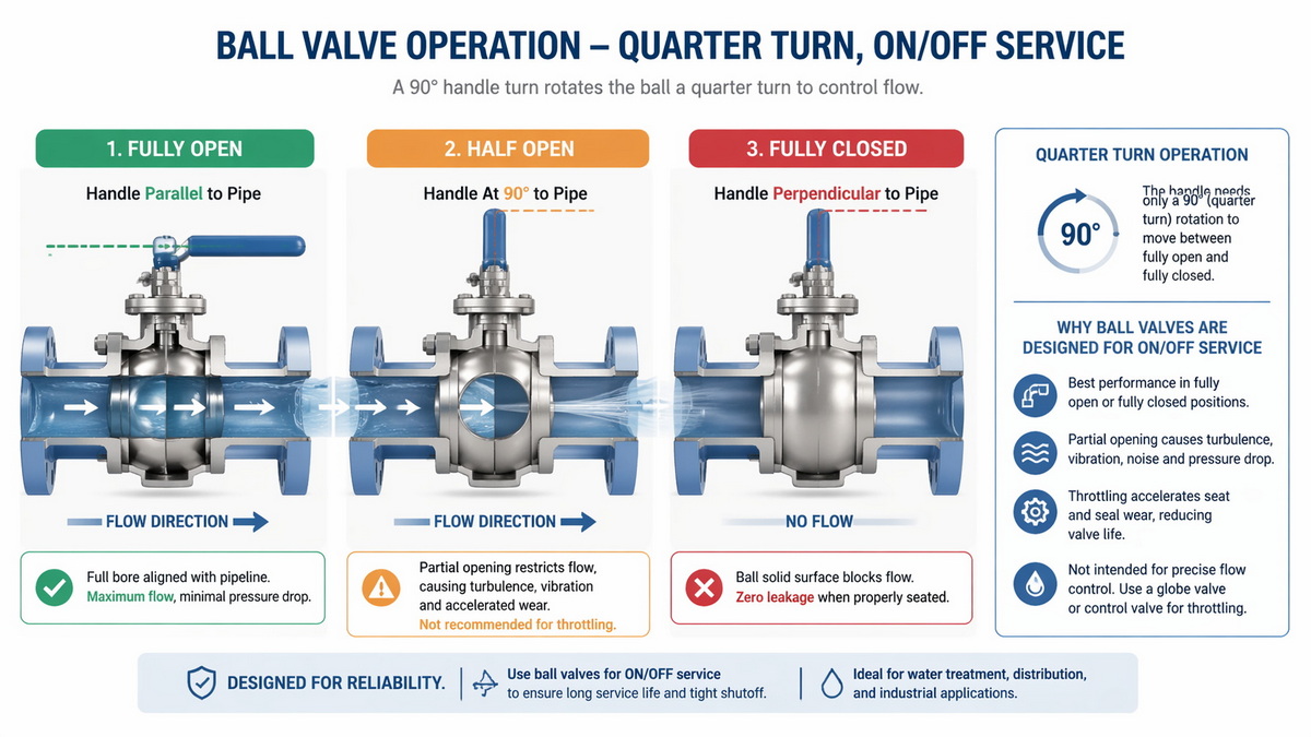 Ball Valve Open And Closed Positions
