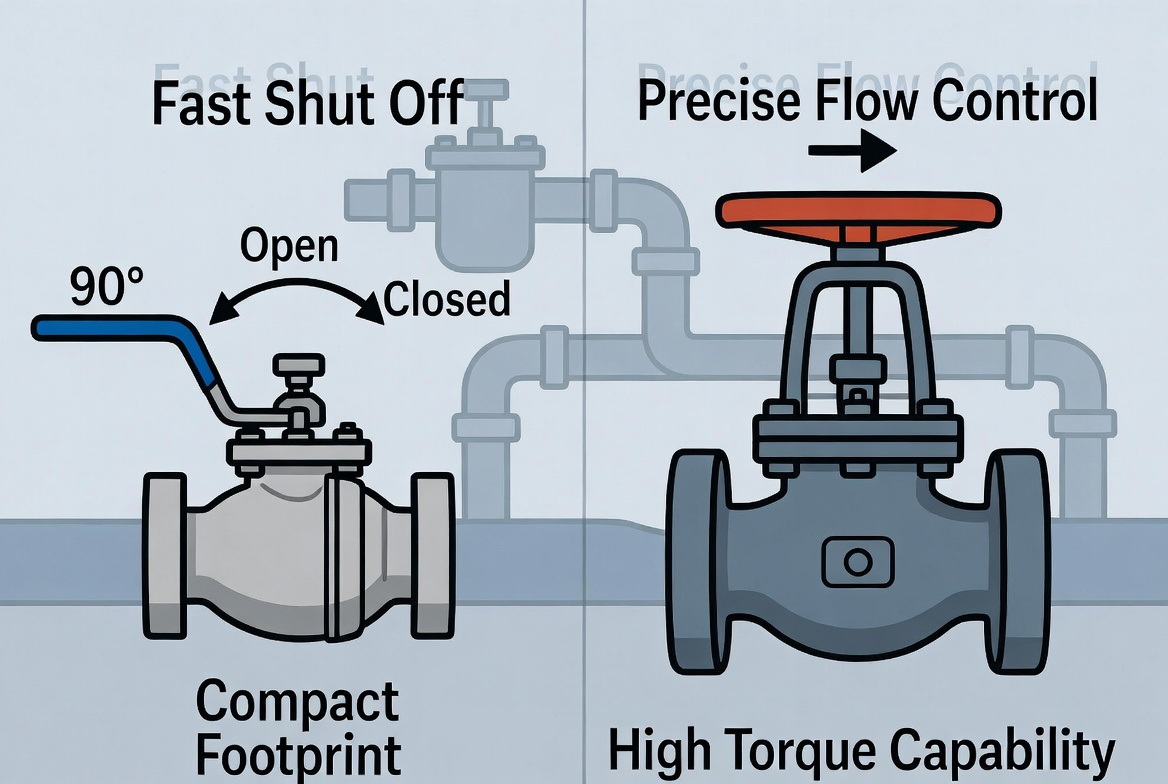 Lever And Handwheel Valve Comparison